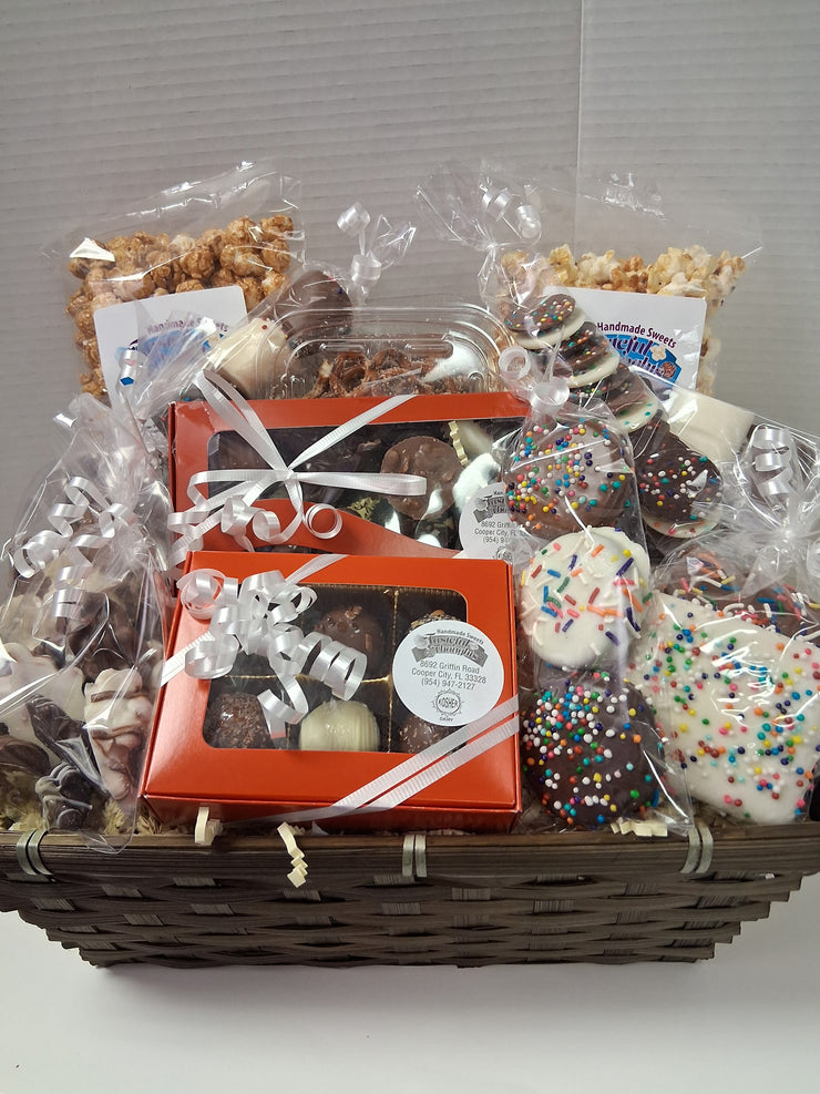 Wicker Basket - Popcorn and Chocolate